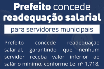Prefeitura garante reajuste salarial aos servidores municipais