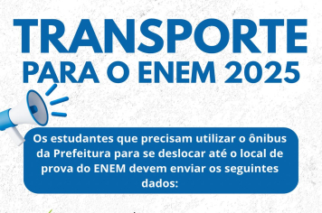 Prefeitura oferece transporte gratuito para o ENEM 2025