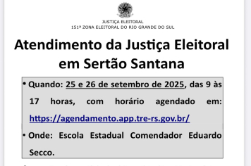 Atendimento da Justiça Eleitoral em Sertão Santana