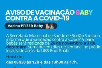 Vacinação Baby contra a Covid-19