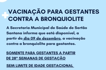 Vacinação Contra Bronquiolite Disponível para Gestantes