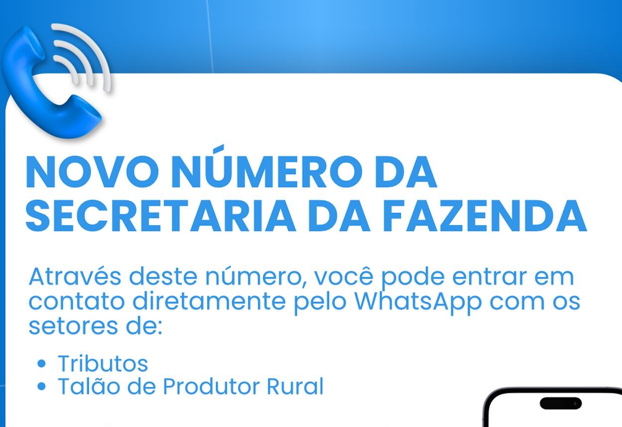Fazenda Municipal com WhatsApp!